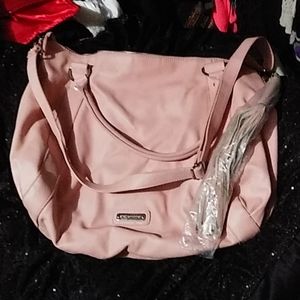 Huge powder pink all leather Steve Madden
